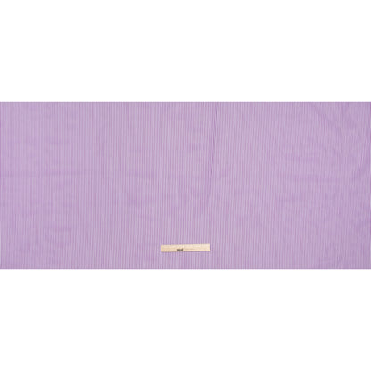 Cotton Shirting - Grape and White Candy Stripes - Deadstock
