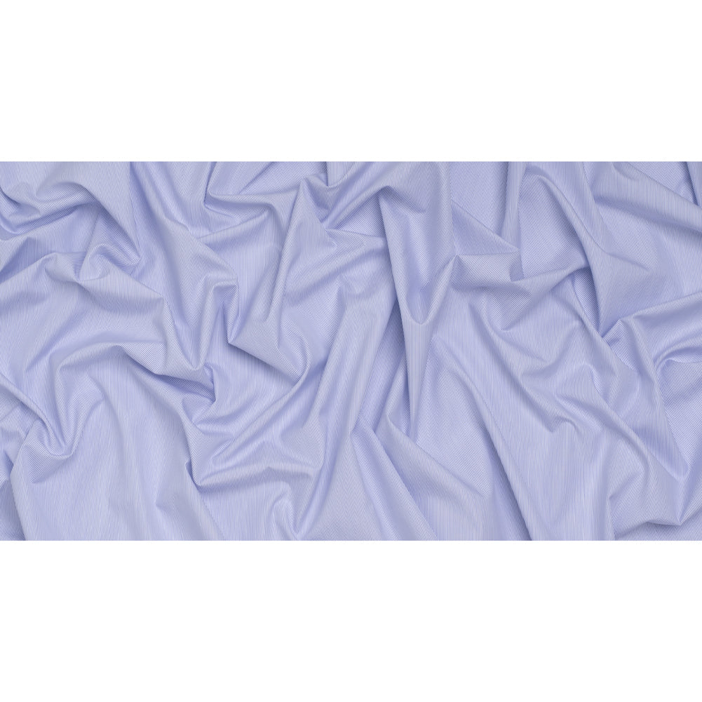 Cotton Shirting - Dark Blue and White Pinstripes - Deadstock