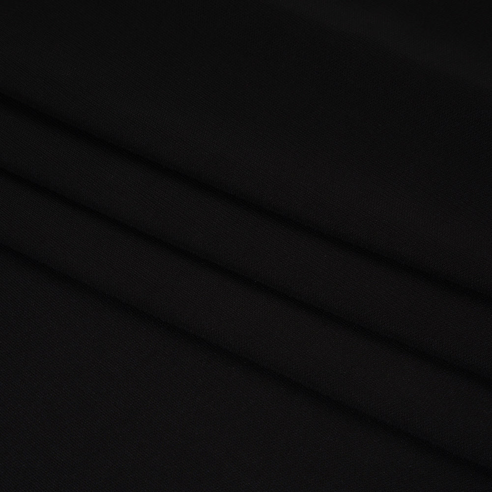 Rayon Interlock Knit - Black - Deadstock