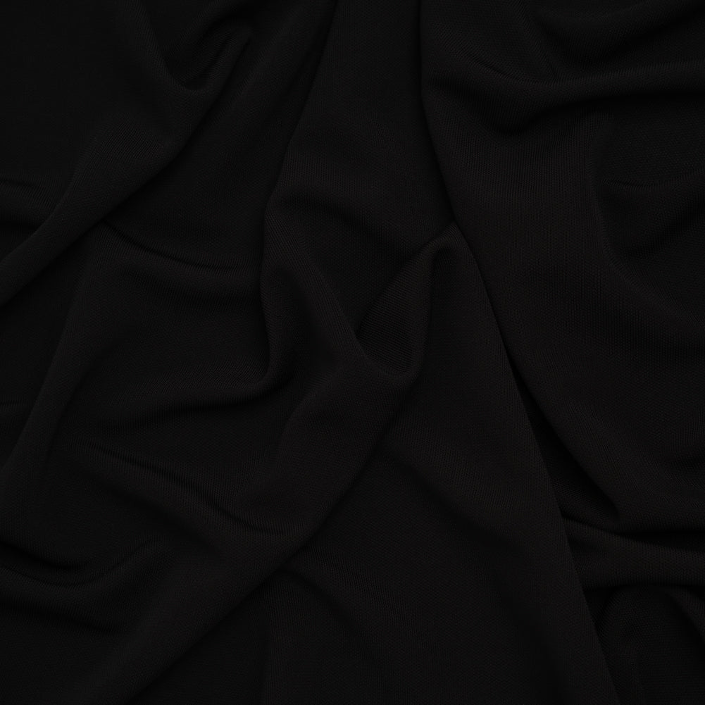 Rayon Interlock Knit - Black - Deadstock