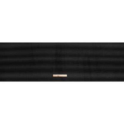 Brushed Wool Blend Coating - Dark Gray and Black Gradient Stripes - Deadstock - Full