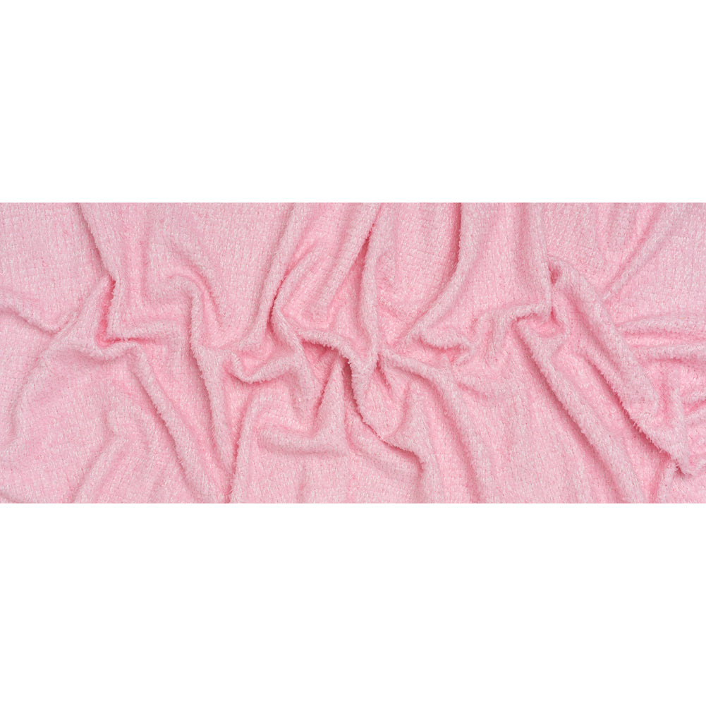 Flag Fringe Polyester Tweed - Baby Pink and White - Deadstock - Full