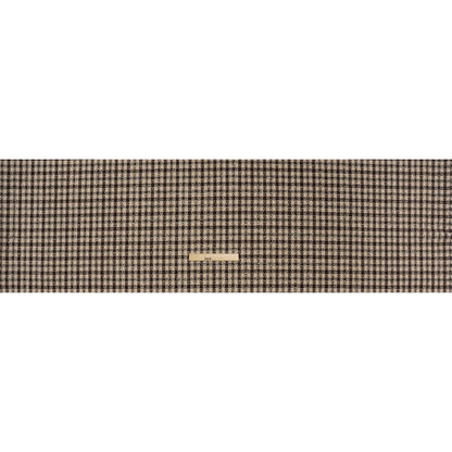Metallic Wool Blend Boucle Tweed with Eyelash Fringe - Brown and Cream Checks - Deadstock - Full