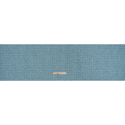 Wool Blend Boucle Tweed - Pale Blue, Sky and White Check - Deadstock - Full