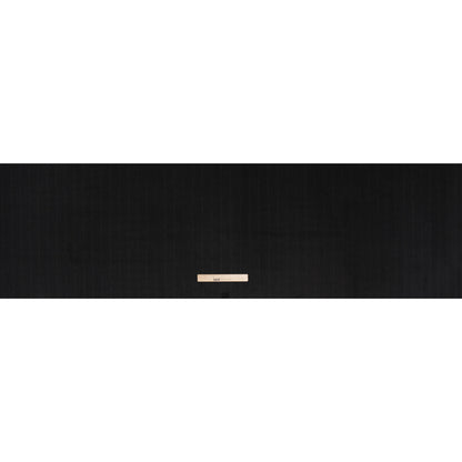 Brushed Wool Blend Double Cloth Coating - Black and Gray Chalk Stripes - Deadstock - Full
