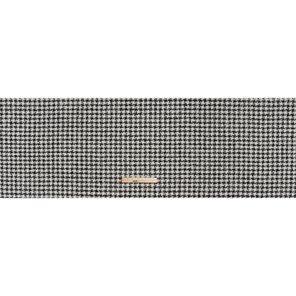 Polyester Boucle Tweed with Metallic Accents - Black and White Houndstooth Check - Deadstock - Full