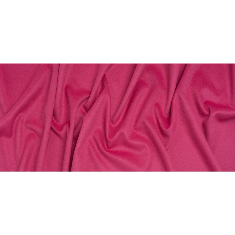 Brushed Wool Blend Twill Coating - Hot Pink - Deadstock - Full