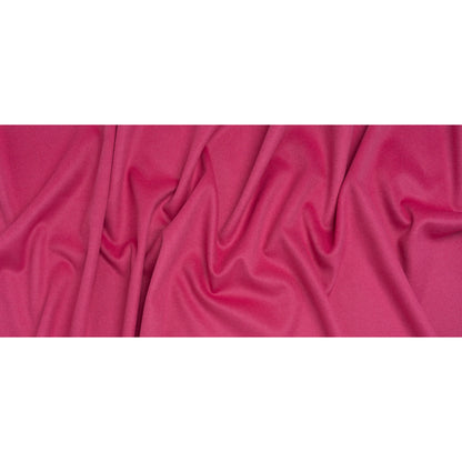 Brushed Wool Blend Twill Coating - Hot Pink - Deadstock - Full
