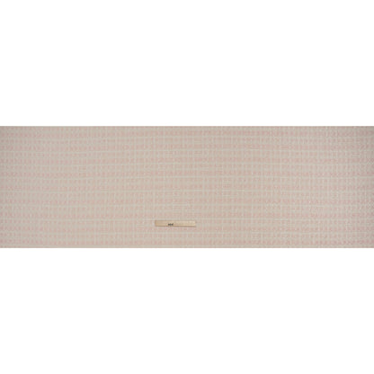 Polyester Boucle Tweed with Metallic Accents - Pale Pink, White and Gold Subtle Checks - Deadstock - Full
