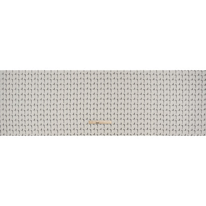 Wool Blend Tweed with Metallic Accents - Off White and Black Plaid - Full
