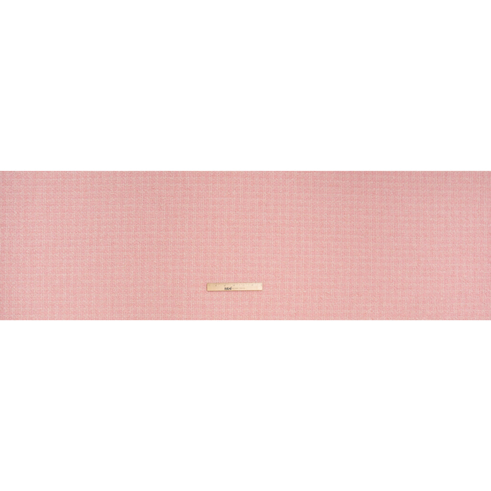 Polyester Boucle Tweed - Baby Pink Subtle Checks - Deadstock - Full