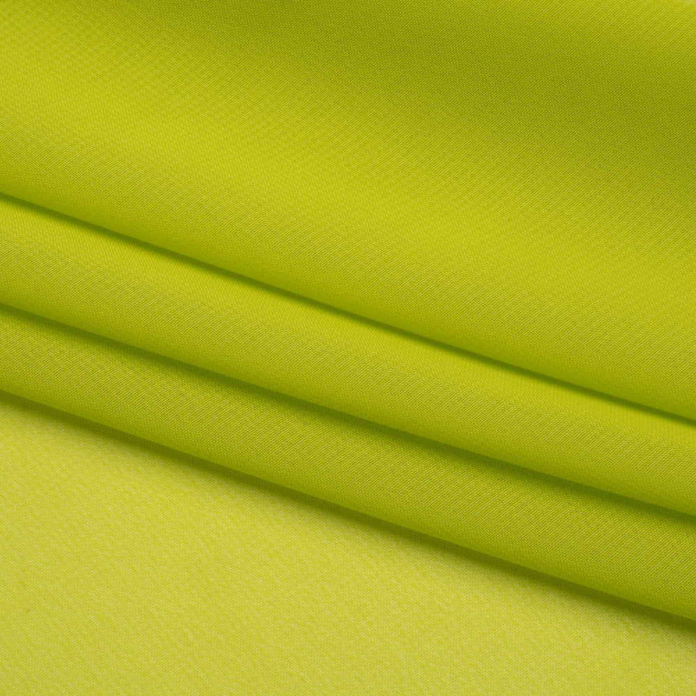 Polyester Chiffon - Lime Green - Designer Deadstock Folded