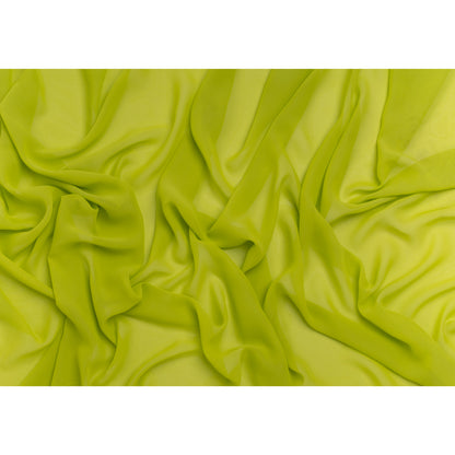 Polyester Chiffon - Lime Green - Designer Deadstock - Full