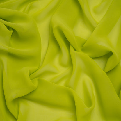 Polyester Chiffon - Lime Green - Designer Deadstock