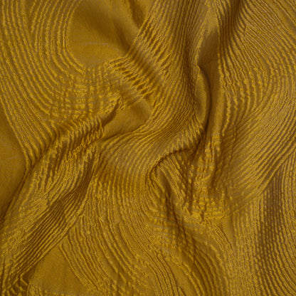 Sheer Metallic Polyester Brocade - Gold Paisley Drops - Deadstock