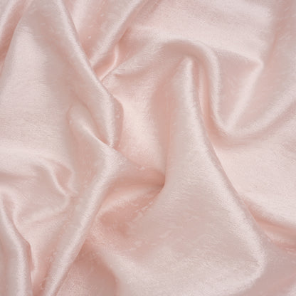 Luminous Polyester Brocade - Light Pink Abstract Animal Spots - Deadstock