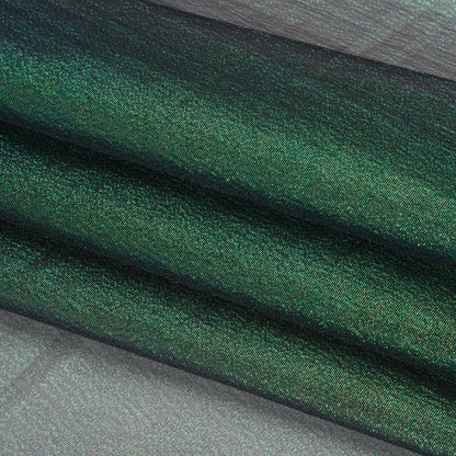 Metallic Organza Lame - Emerald Green - Deadstock Folded