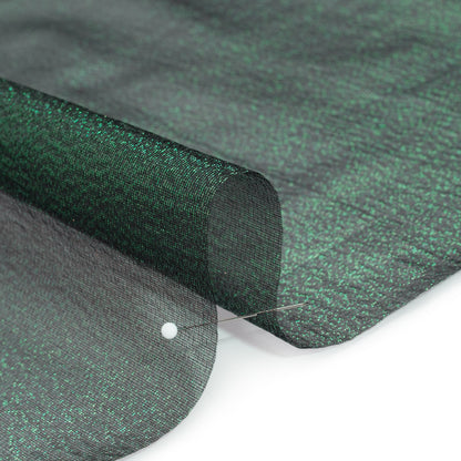Metallic Organza Lame - Emerald Green - Deadstock Detail