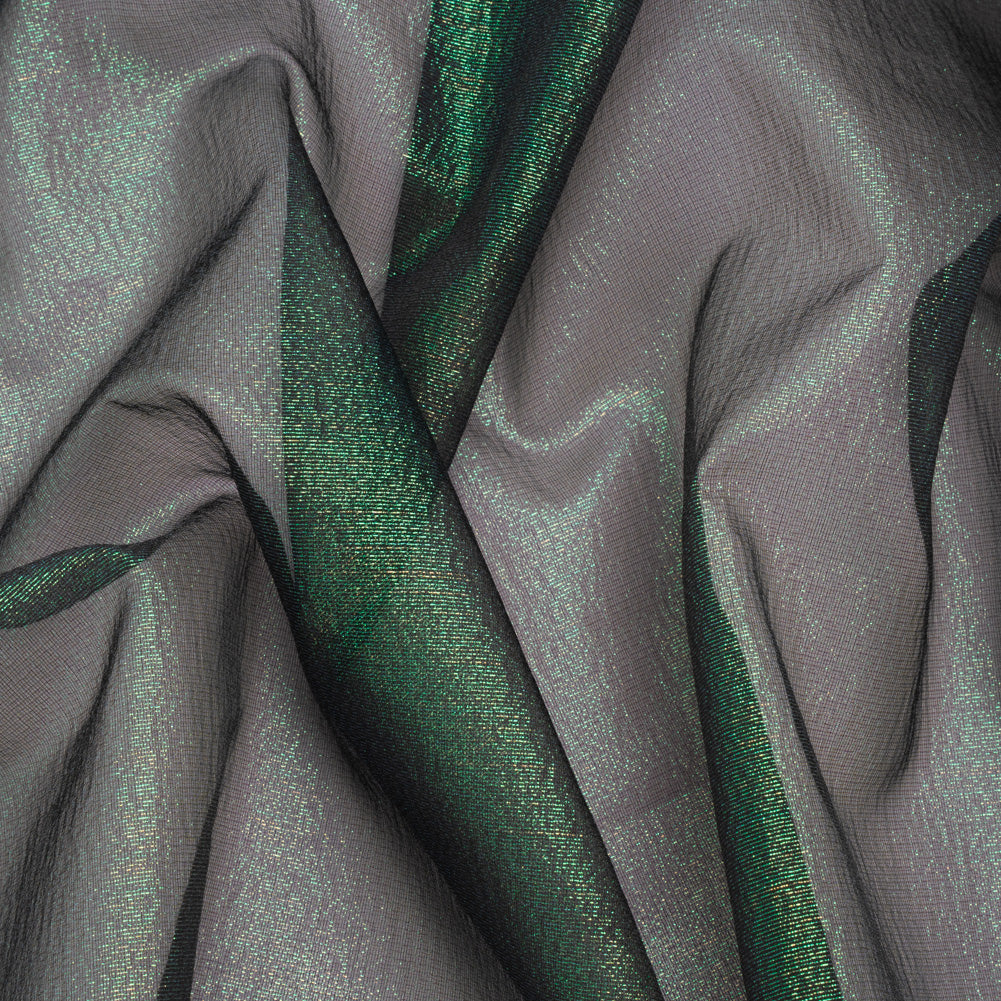 Metallic Organza Lame - Emerald Green - Deadstock