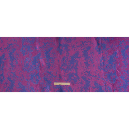 Luminous Polyester Brocade - Purple and Magenta Abstract - Deadstock - Full