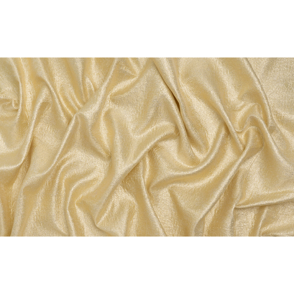 Metallic Polyester Brocade - Gold Abstract - Deadstock - Full