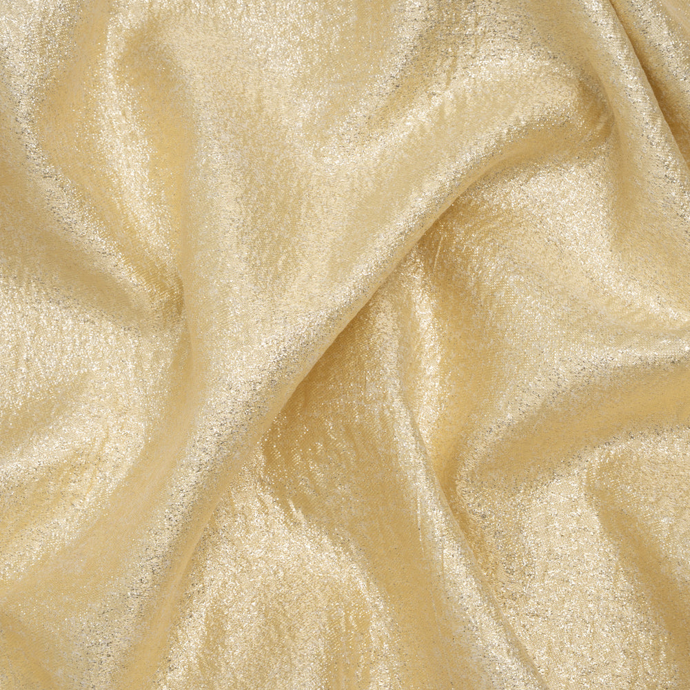 Metallic Polyester Brocade - Gold Abstract - Deadstock