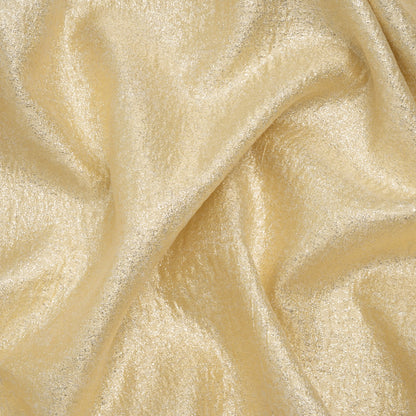 Metallic Polyester Brocade - Gold Abstract - Deadstock
