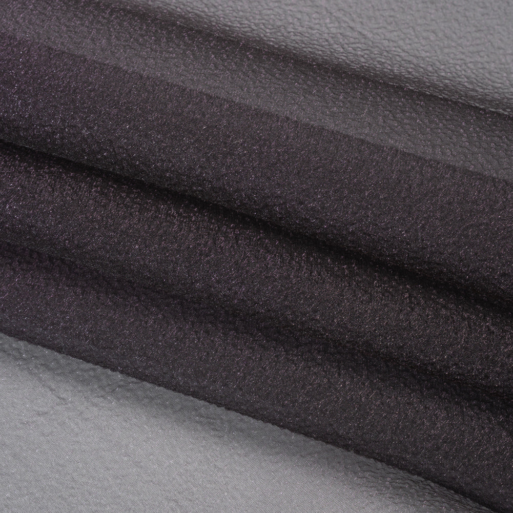 Metallic Shimmer Bubble Organza - Plum Purple - Deadstock Folded