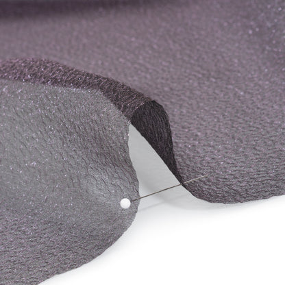 Metallic Shimmer Bubble Organza - Plum Purple - Deadstock Detail