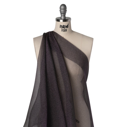 Metallic Shimmer Bubble Organza - Plum Purple - Deadstock Drape