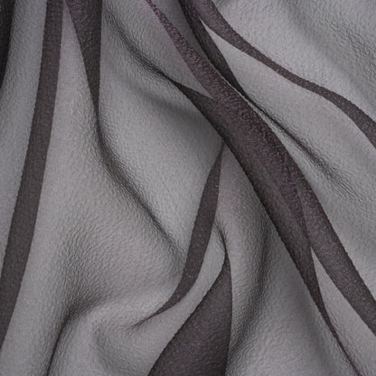Metallic Shimmer Bubble Organza - Plum Purple - Deadstock