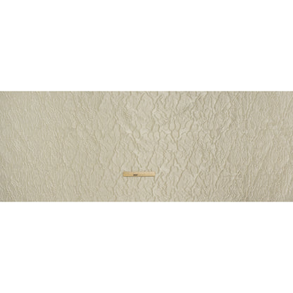 Metallic Polyester Brocade - Ivory Abstract Lines - Deadstock - Full