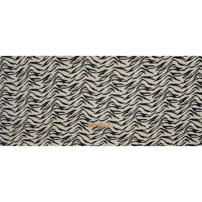 Viscose Georgette Print - Black and White Zebra Stripes - Designer Deadstock