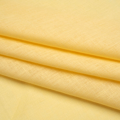Lightweight Linen Woven by Max Alexander - Sun Yellow Folded