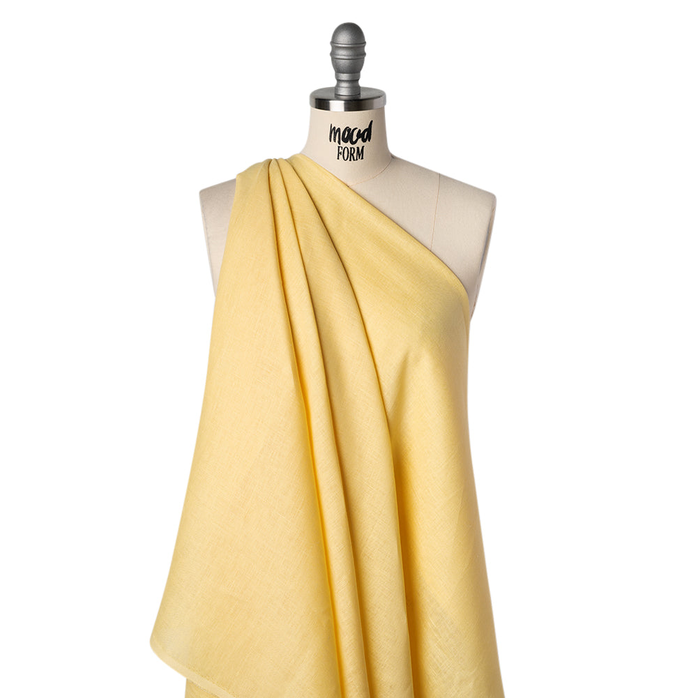 Lightweight Linen Woven by Max Alexander - Sun Yellow Drape