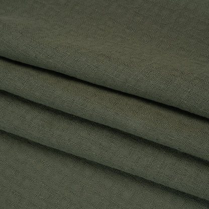 Linen and Cotton Waffle Woven Made in Italy - Sage Green
