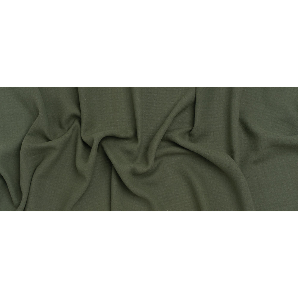 Linen and Cotton Waffle Woven Made in Italy - Sage Green - Full