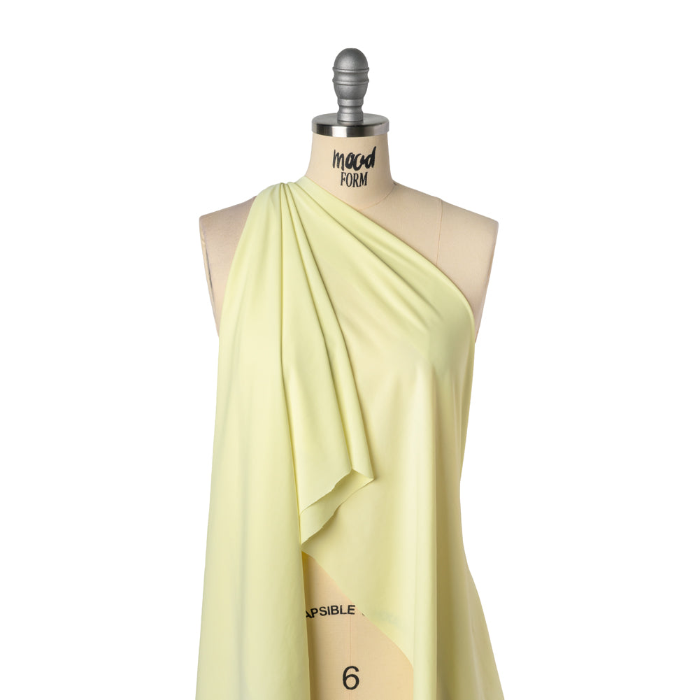 Stretch Nylon Tricot by Montce - Banana Yellow - Designer Deadstock - Drape