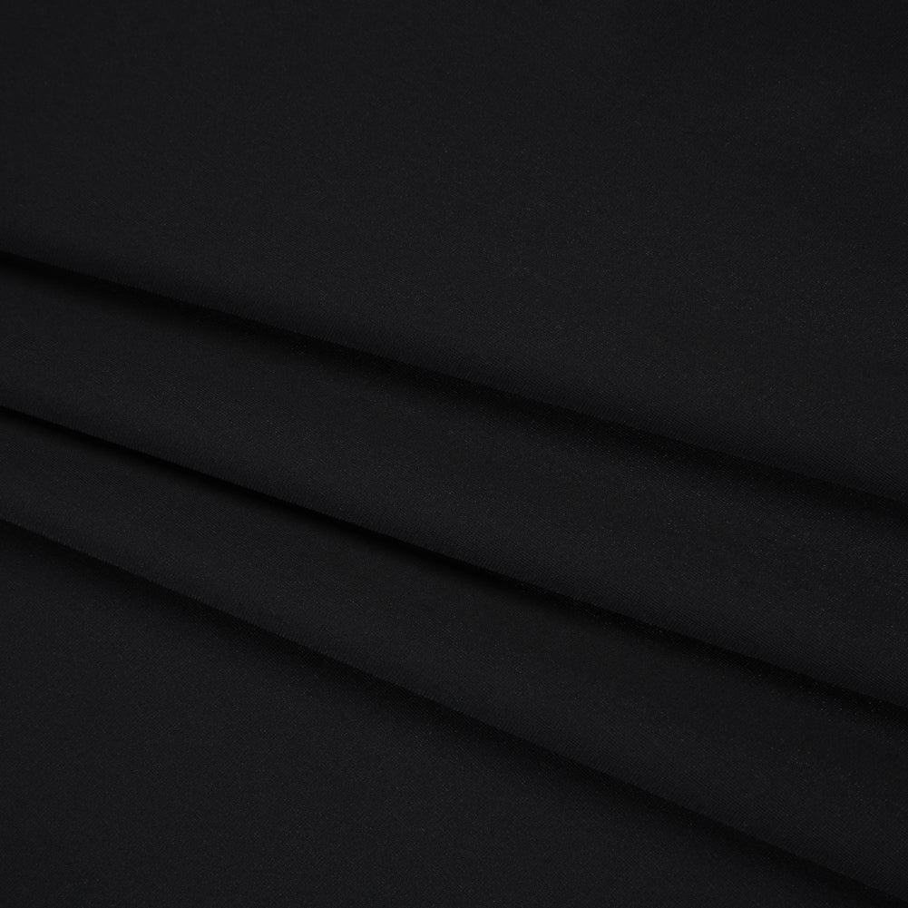 Stretch Nylon Tricot by Montce - Black - Designer Deadstock - Folded