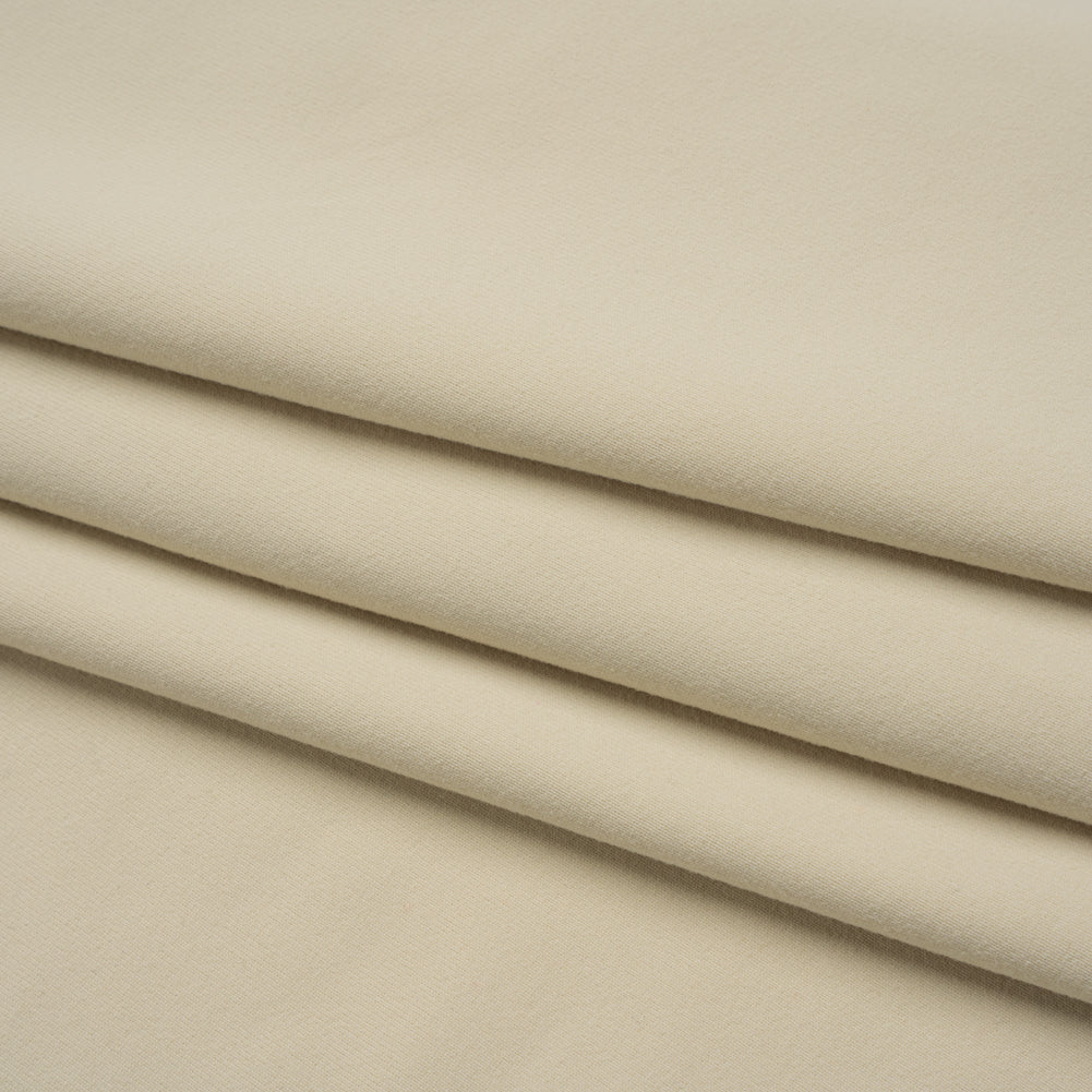 Stretch Polyester Jersey by Montce - Oat Beige - Designer Deadstock - Folded