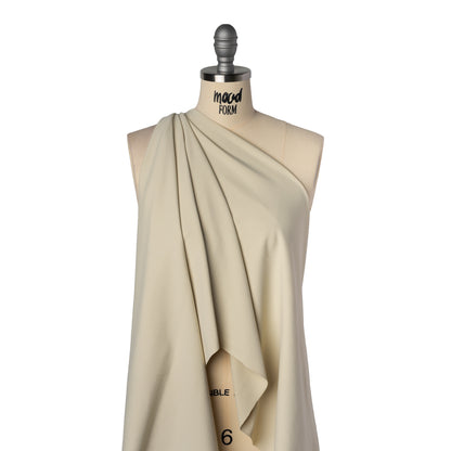 Stretch Polyester Jersey by Montce - Oat Beige - Designer Deadstock