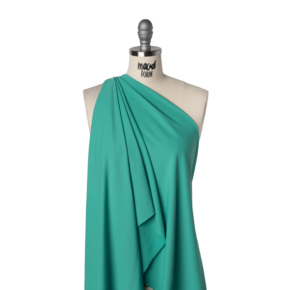 Stretch Nylon Tricot by Montce - Atlantis Green - Designer Deadstock - Drape