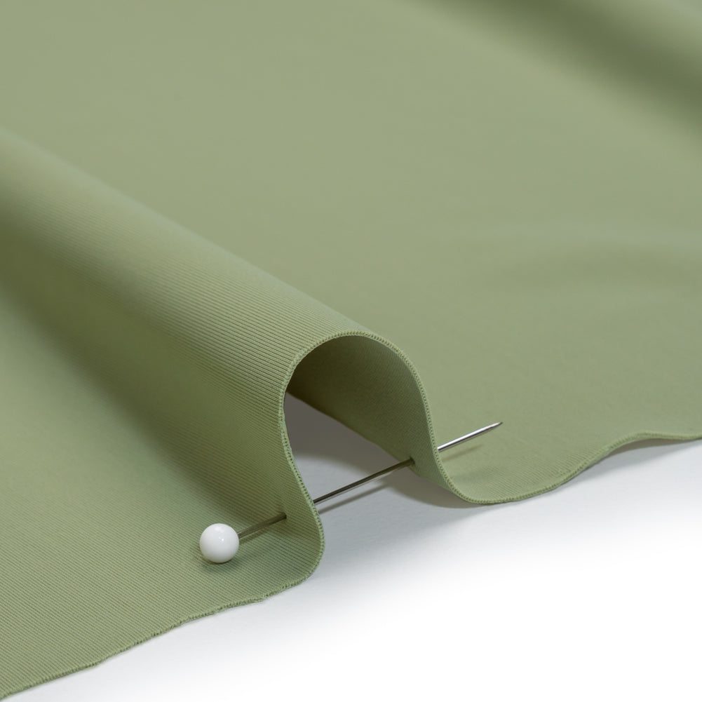 Stretch Nylon Tricot by Montce - Laurel Green - Designer Deadstock - Detail