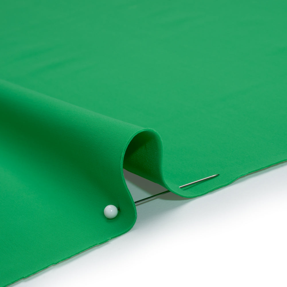 Stretch Nylon Tricot by Montce - Irish Green - Designer Deadstock - Detail