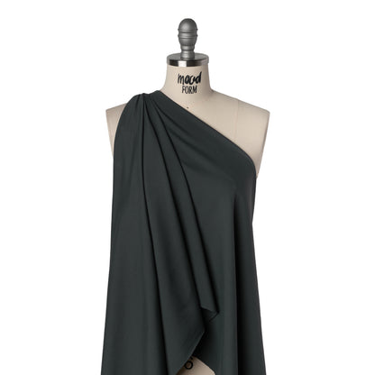 Stretch Polyester Ponte by Montce - Charcoal Gray - Designer Deadstock
