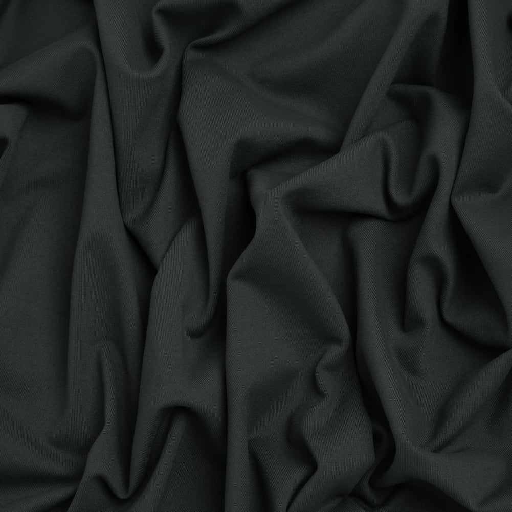 Stretch Polyester Ponte by Montce - Charcoal Gray - Designer Deadstock