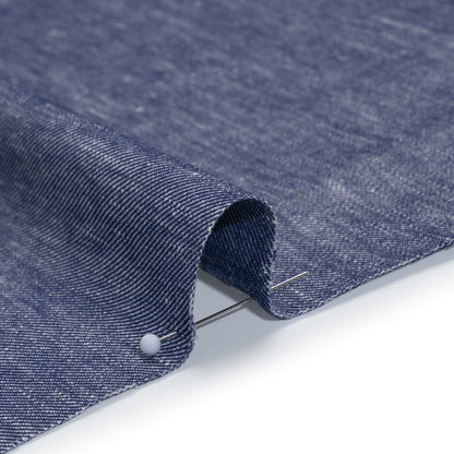 Stretch Linen Blend Denim Twill by Veronica Beard - Indigo - Designer Deadstock
