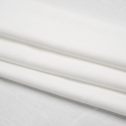 Stretch Linen Blend Twill by Veronica Beard - White - Designer Deadstock