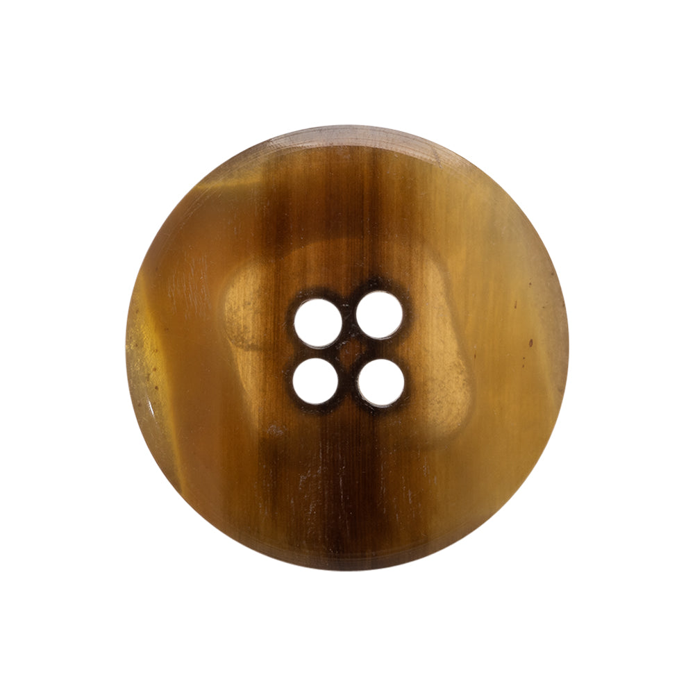 Light Beige Horn Coat Button - 40L/25.5mm Detail
