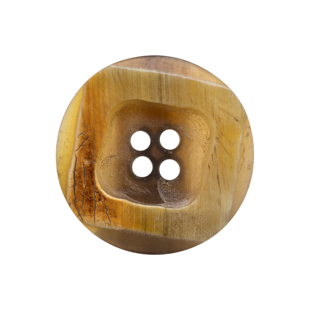 Light Beige Horn Coat Button - 40L/25.5mm